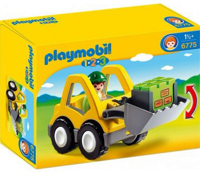 didáctico retro excavadora playmobil