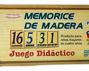 memorice de madera numérico